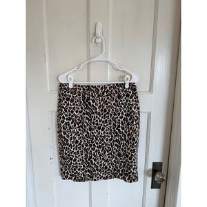 J.Crew leopard print pencil skirt size 8